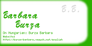 barbara burza business card